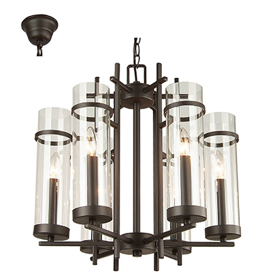 Radiant RCH71 Alberto 6 Light Chandelier Brown