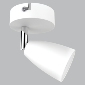 Brightstar S169/1 Matt White and Polished Chrome Spotlight