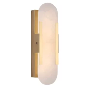 Brightstar WB347 GOLD Metal and White Marble Wall Bracket