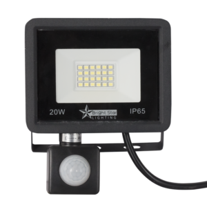 Brightstar FL075 BLACK Die Cast Aluminium with Tempered Glass Lens and PIR Sensor