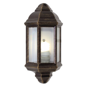 Eurolux O24BG Lantern 3 Panel Half Wall Light