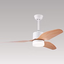 Elor FLR-2227-WWG White / Wood CCT 10W LED 3 Blade Ceiling Fan