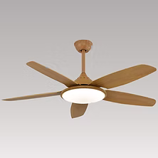 Elor FLR-2501-LWG White /Light  Wood CCT 10W LED 3 Blade Ceiling Fan