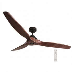 Brightstar FCF075 BLACK Metal with Solid Dark Wood Blades No Light